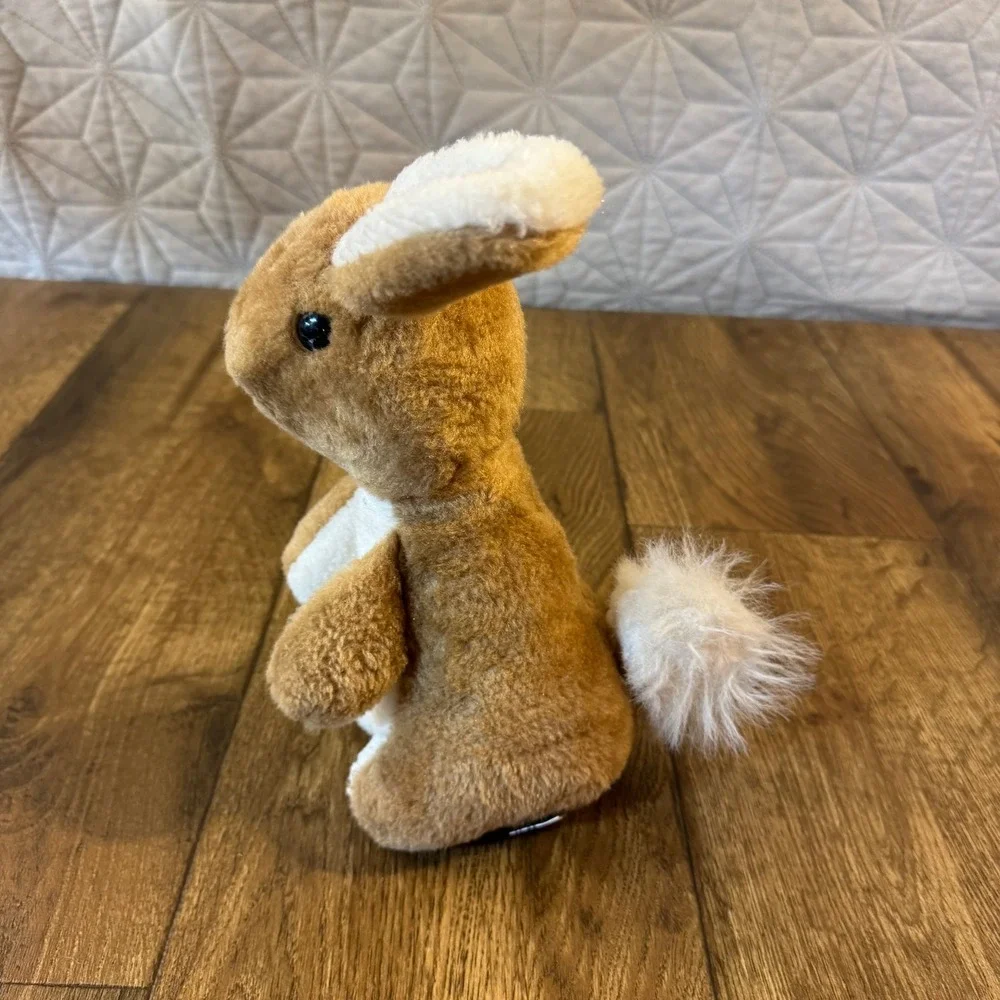 Vintage Trudy Toys Bunny Rabbit Plush Stuffed Animal 13 Inch Brown Tan Fluffy